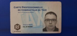 carte professionnelle du conducteur